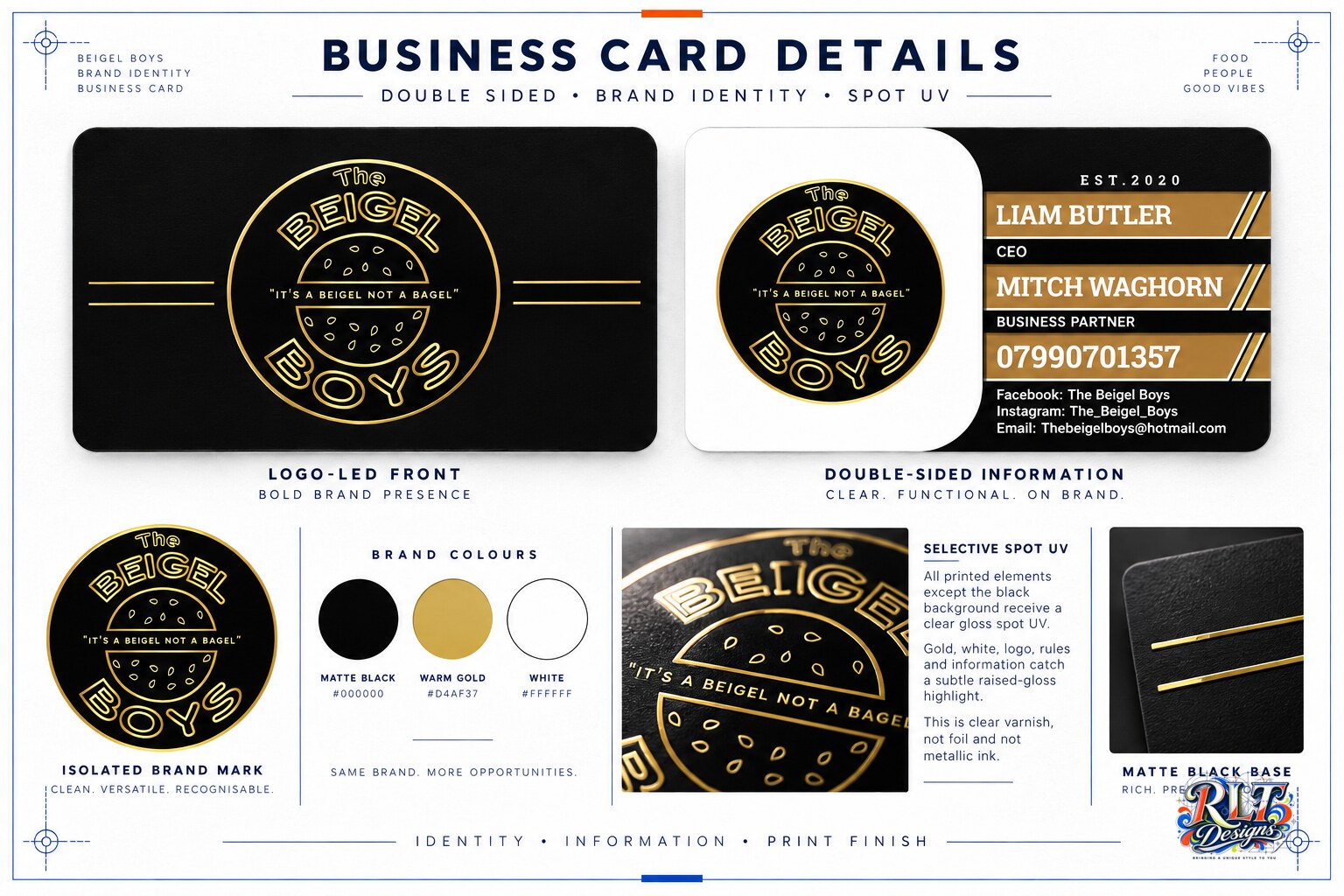 The Beigel Boys Double Sided Business Cards — project image 2