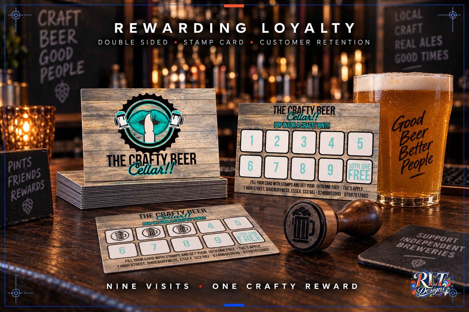 The Crafty Beer Cellar Double Sided Loyalty Cards — cover