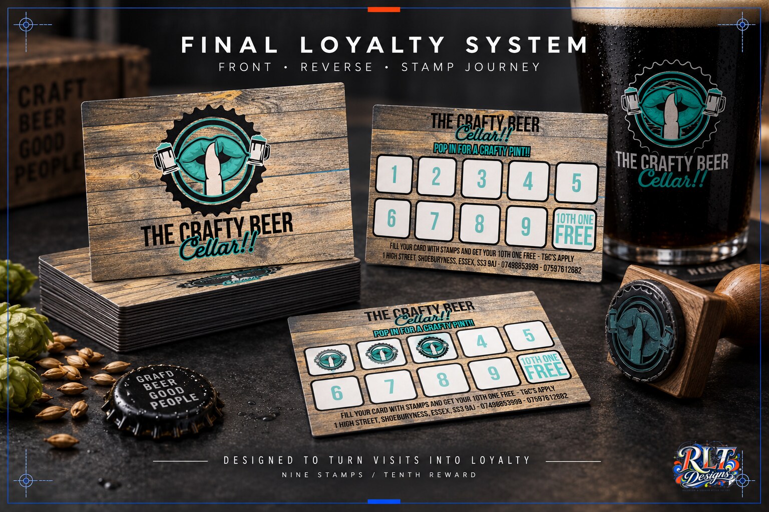 The Crafty Beer Cellar Double Sided Loyalty Cards — project image 3