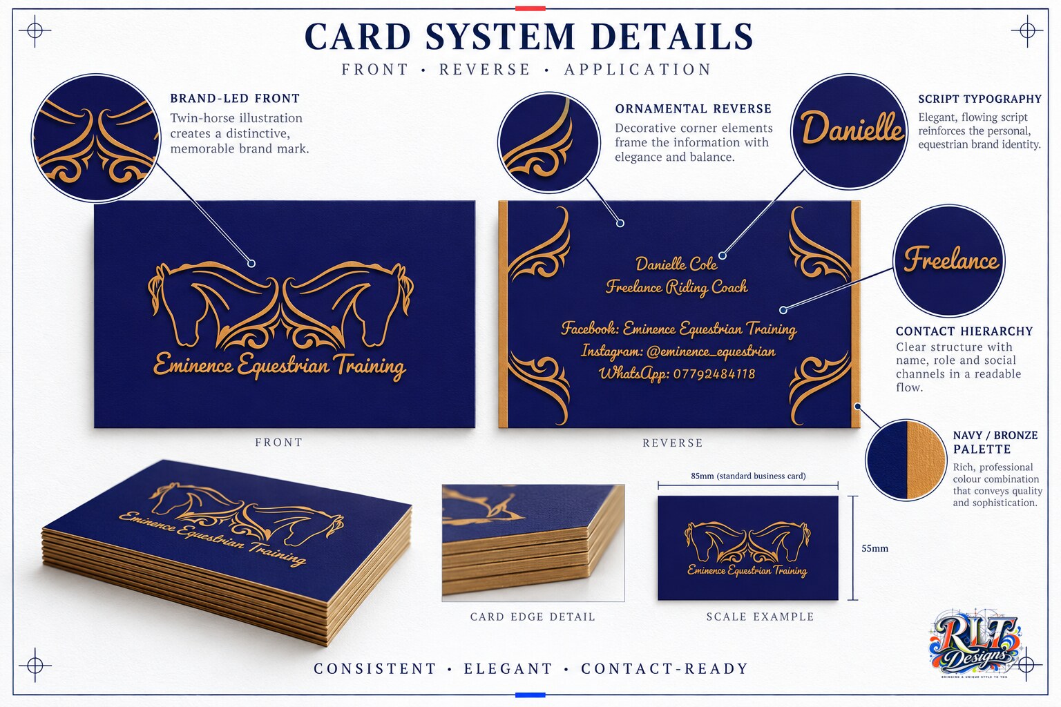 Eminence Equestrian Training Business Cards — project image 2