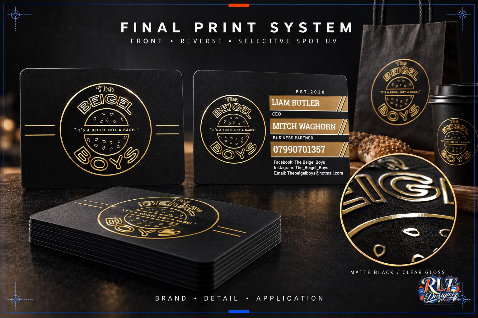 The Beigel Boys Double Sided Business Cards — project image 3